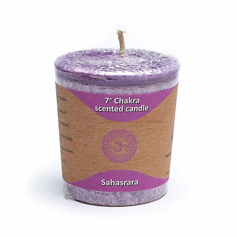 Votief Geurkaarsje 7e chakra