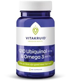 Q10 Ubiquinol 50 mg &amp; Omega-3 450 TG - 60 capsules - Vitakruid