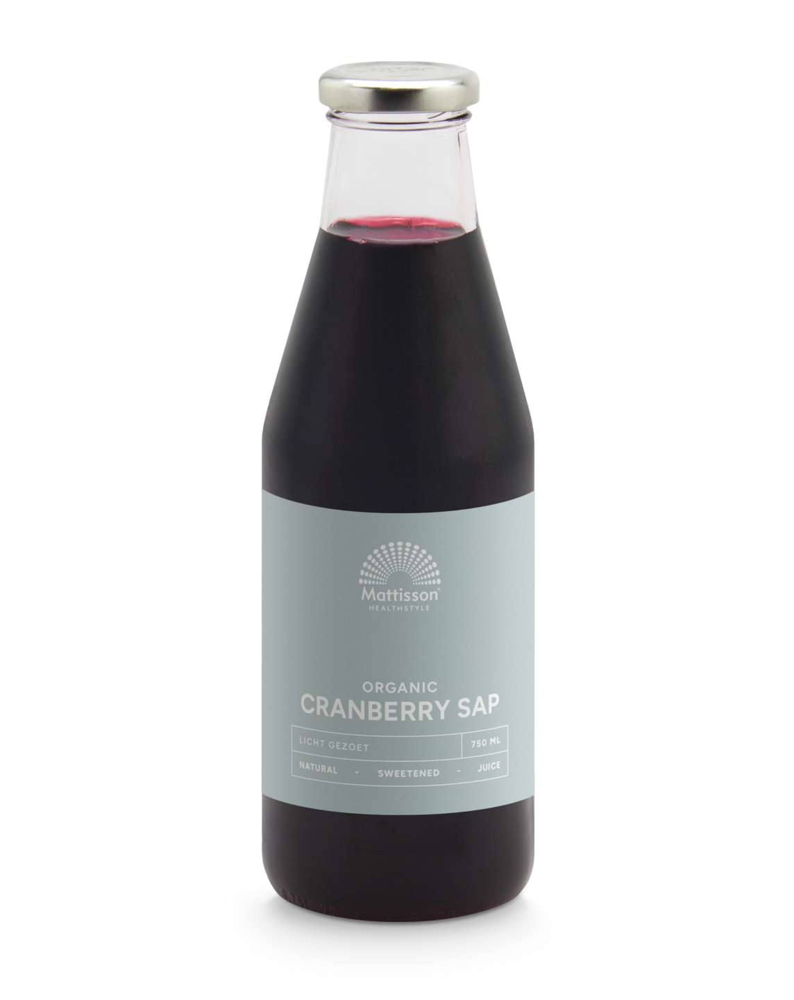 Biologische Cranberry Sap - Licht gezoet - 750 ml - Mattisson