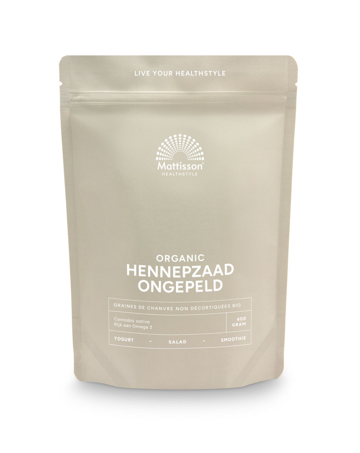 Bio Hennepzaad Ongepeld Raw - 400g - Mattisson 