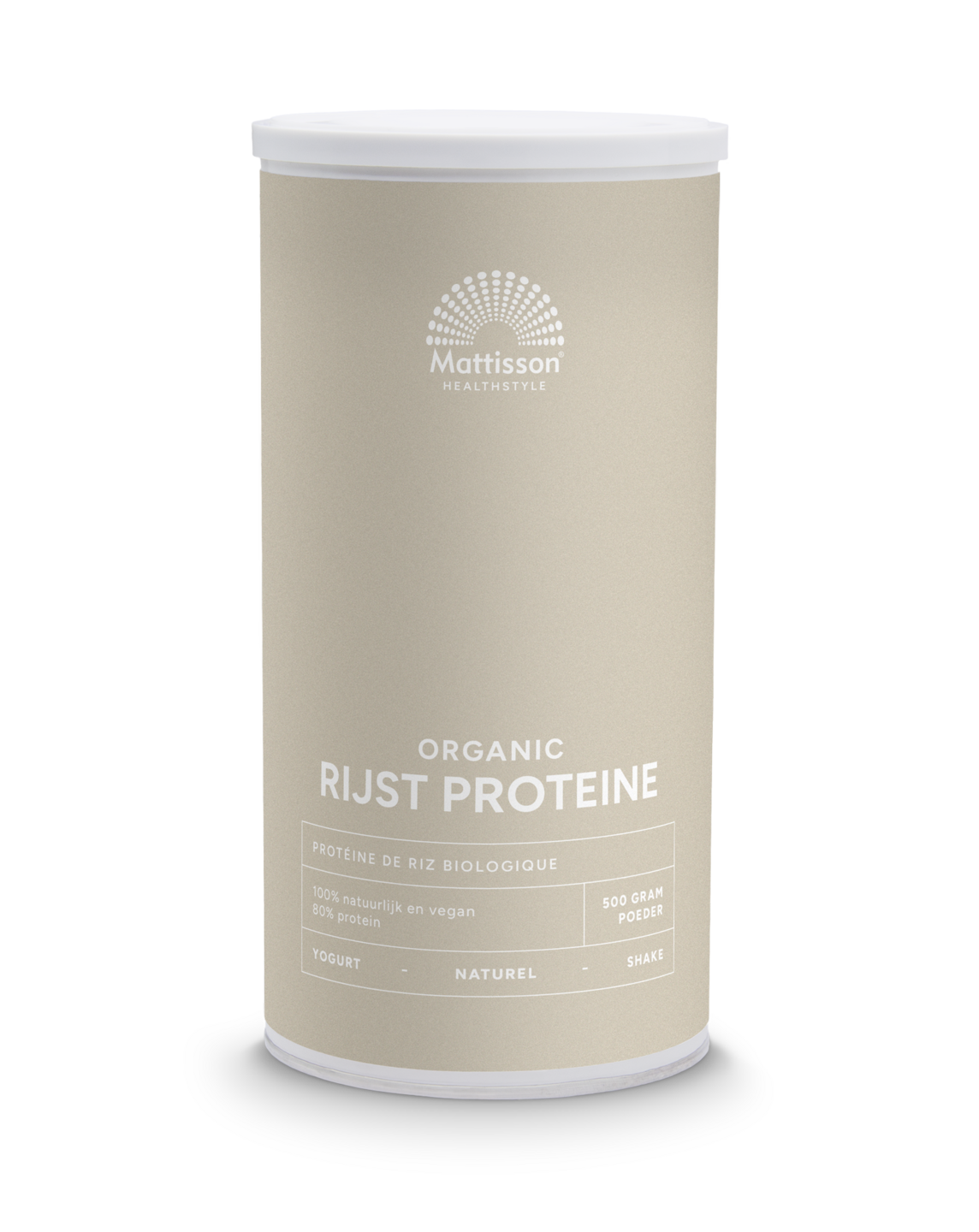 Biologische Rijst Prote&iuml;ne Naturel 80% - 500g - Mattisson