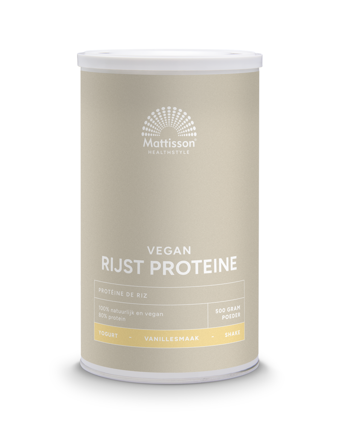 Absolute Rijst Prote&iuml;ne Poeder Vanille Vegan 80% - 500g - Mattisson