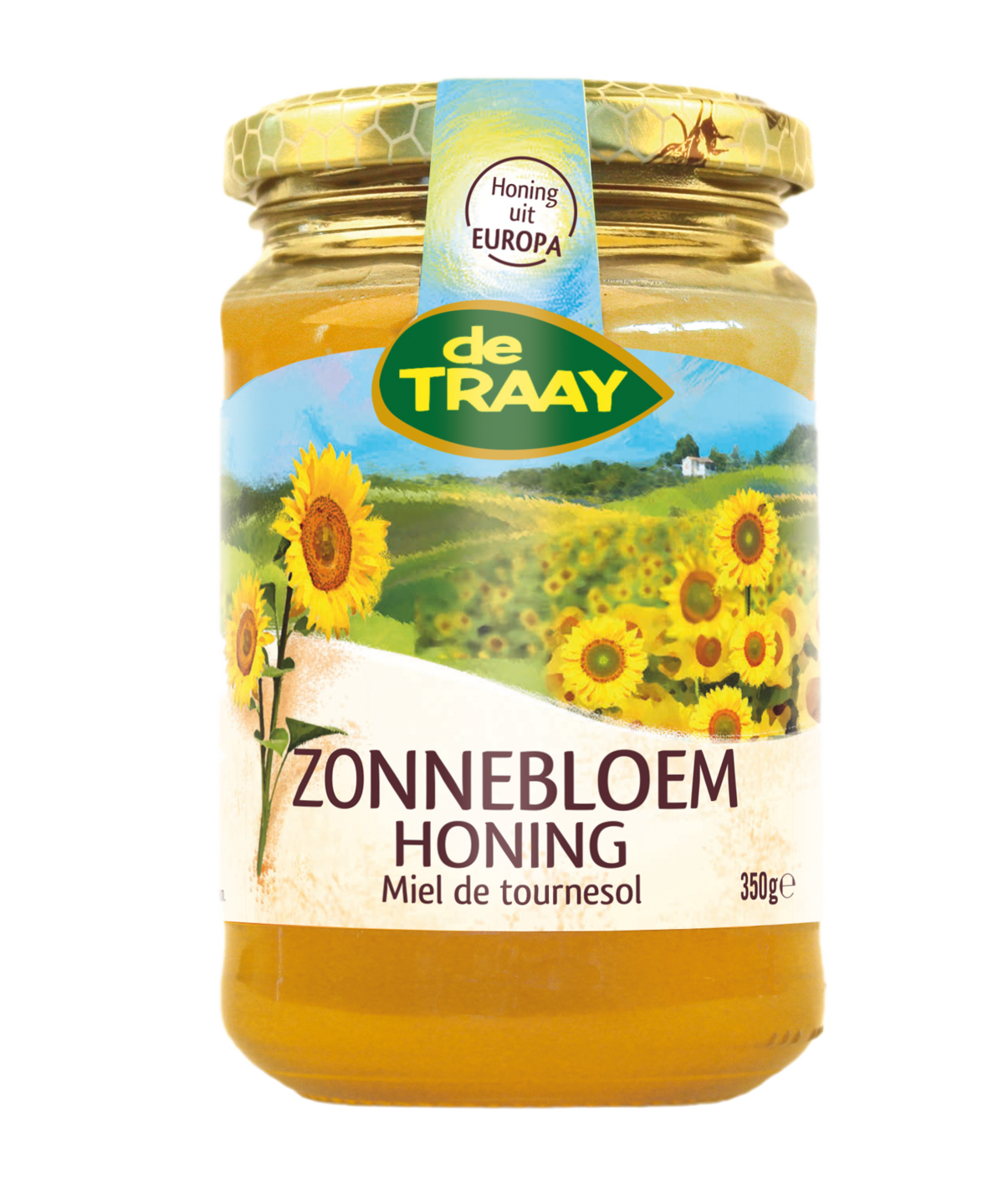 Zonnebloemhoning 900 gram - De Traay