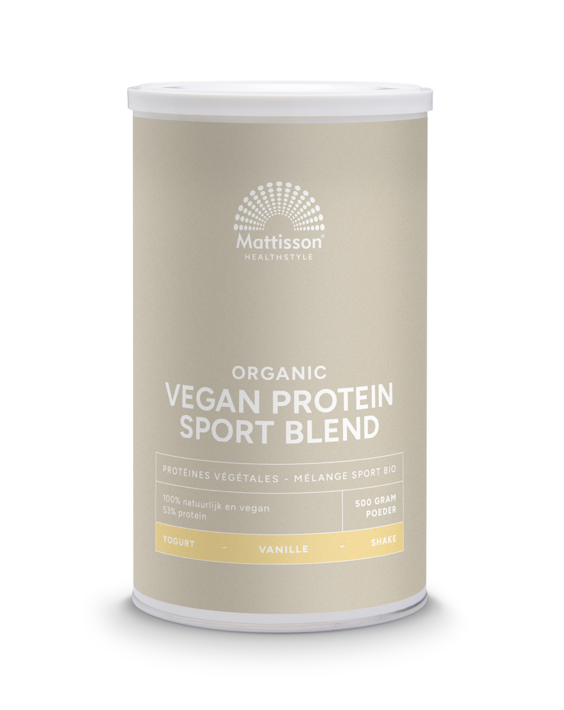 Biologische Sport Vegan Prote&iuml;ne Blend - Vanille - 500 g - Mattisson