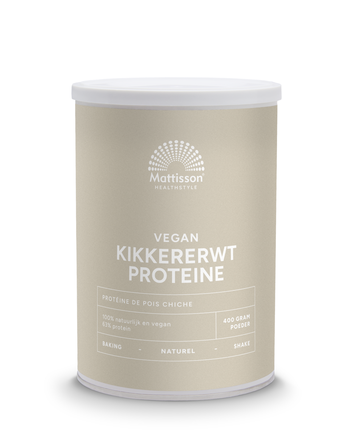 Kikkererwt prote&iuml;ne poeder 63% - 400 g - Mattisson