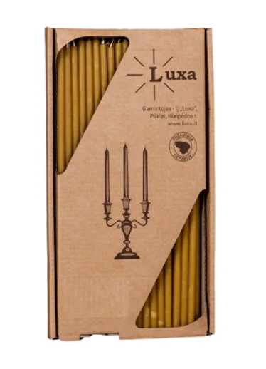 Luxa - Bijenwas kaarsen dun - 60 stuks