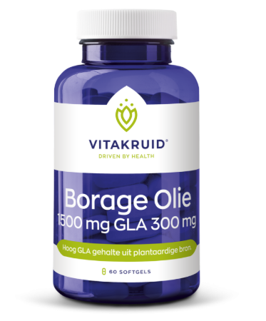 Vitakruid - Borage Olie 1500 mg GLA 300 mg - 60 softgels