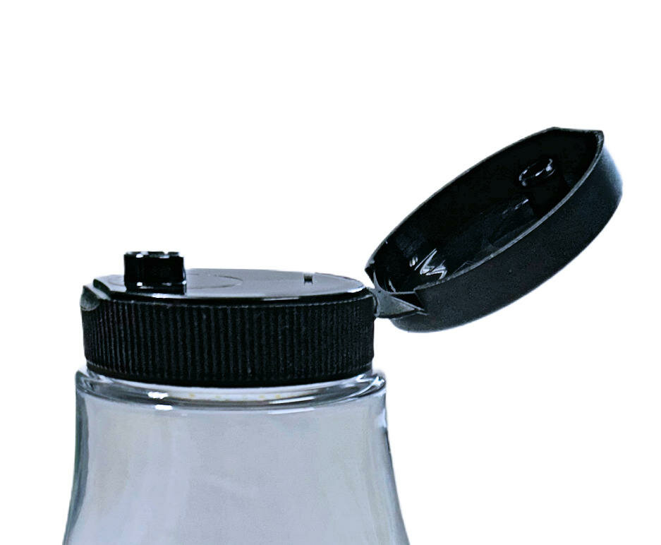 Sausfles 425ml PET met Zwarte Flip-Top Dop