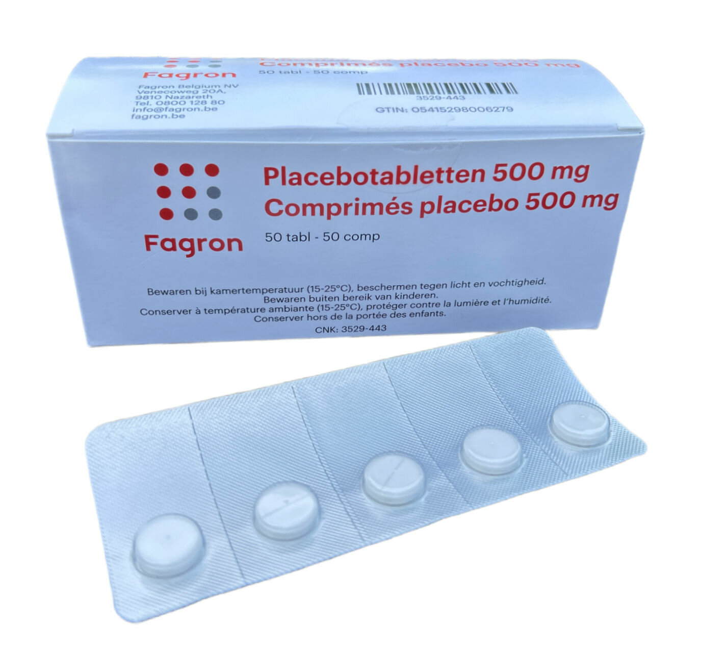 Placebo Tablet - Grote Tablet 500mg - 50 tabletten