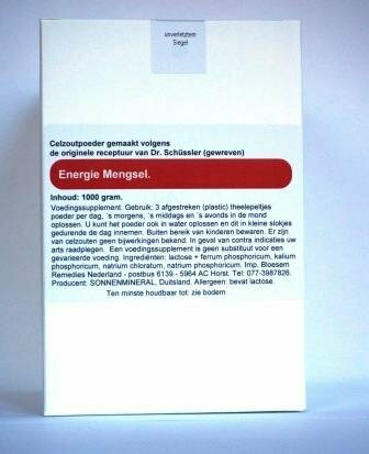 Sonnenmineral Energiemengsel 300 gram met vier handverwreven celzouten