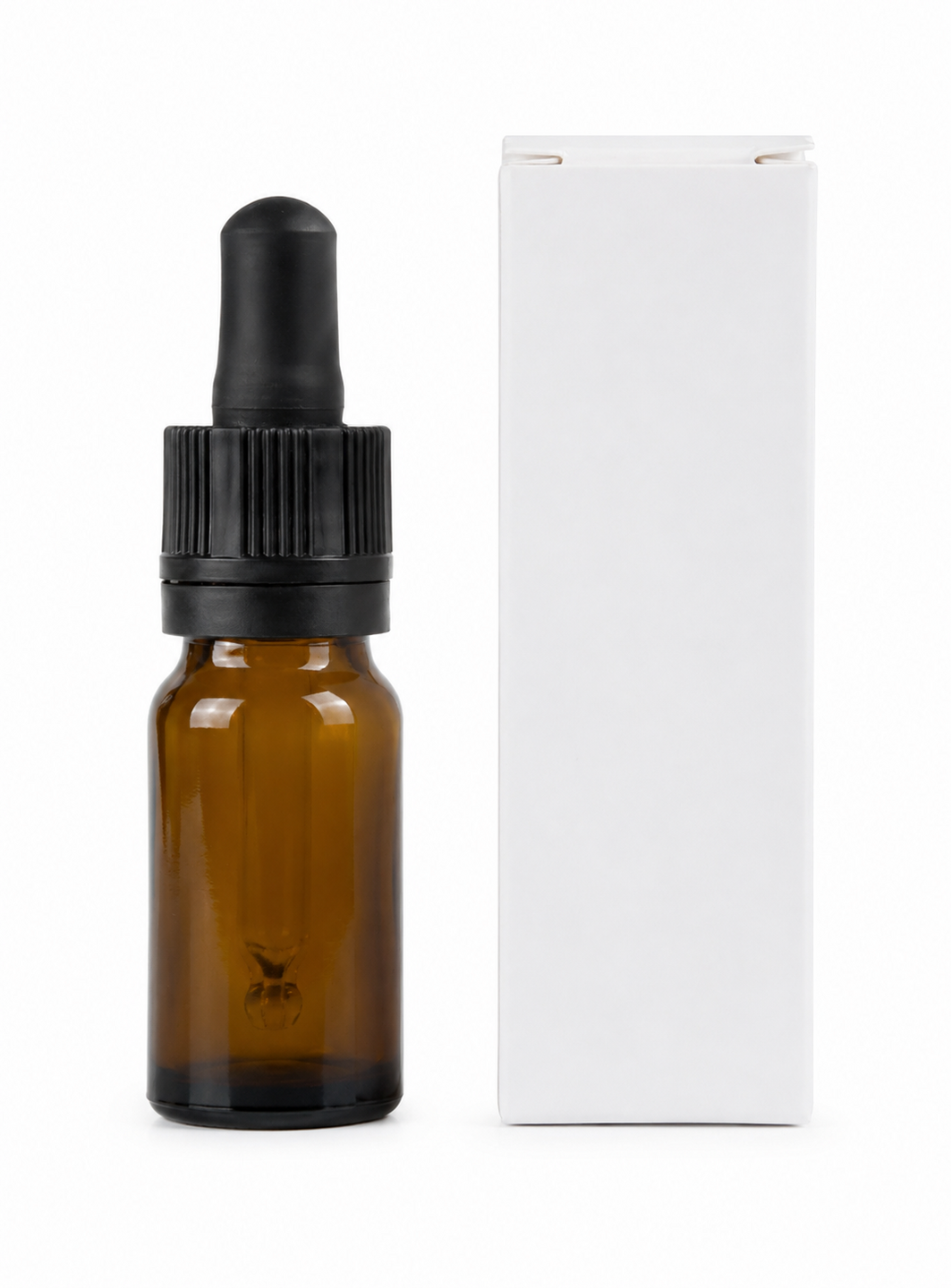 wit kartonnen doosje voor 5 en 10 ml DIN 18 flesjes