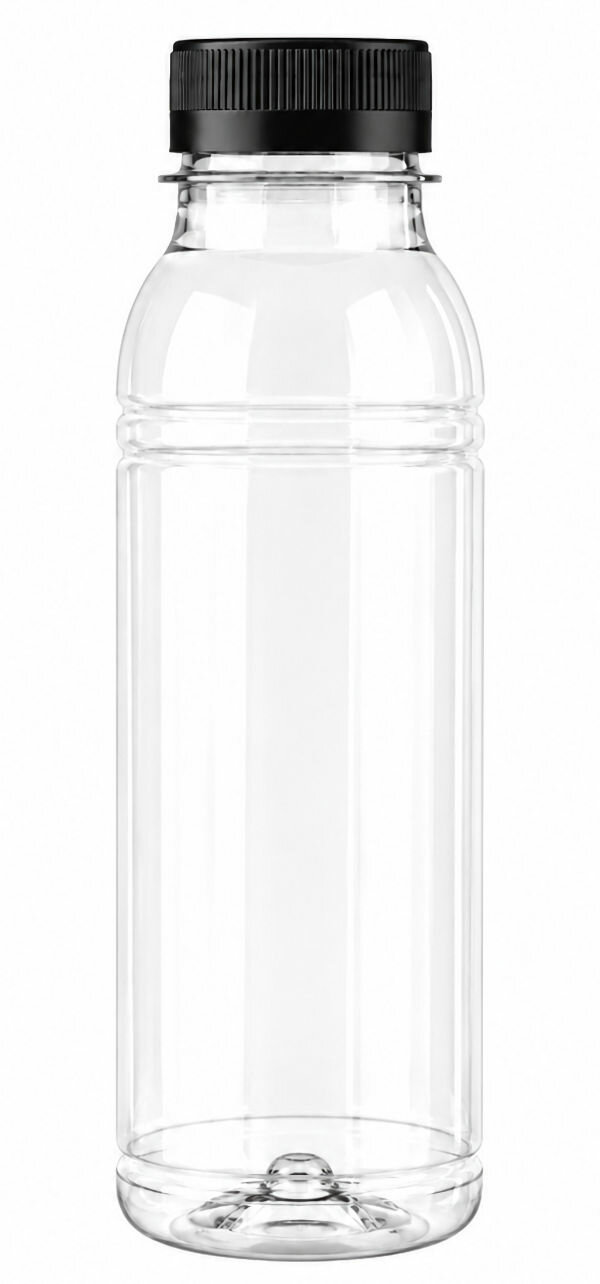 330 ml rPET sapfles met zwarte draaidop