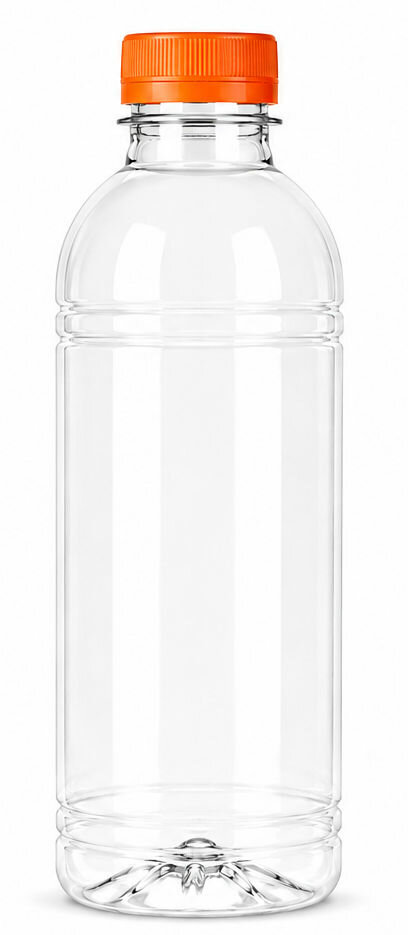 1000 ml rPET sapfles met oranje draaidop