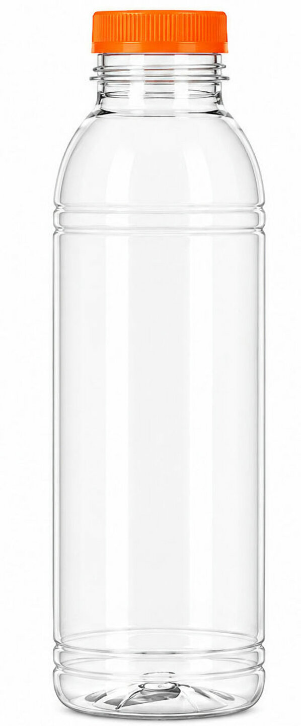 500 ml rPET sapfles met oranje draaidop