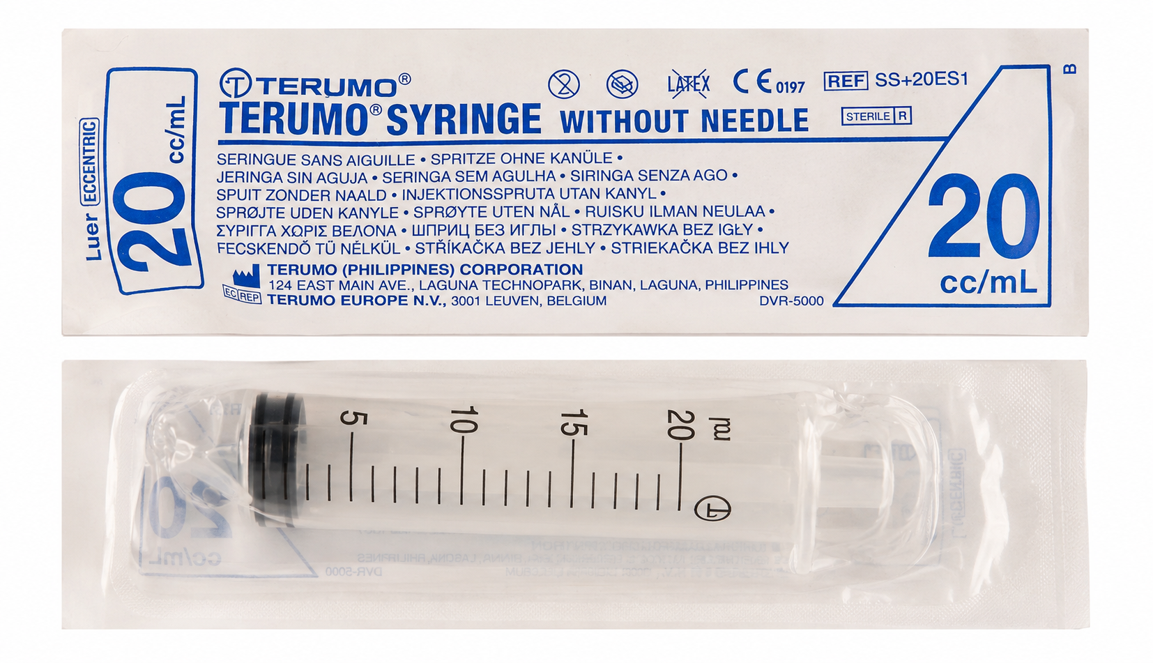 Terumo injectiespuit 20 ml Luer Slip zonder naald