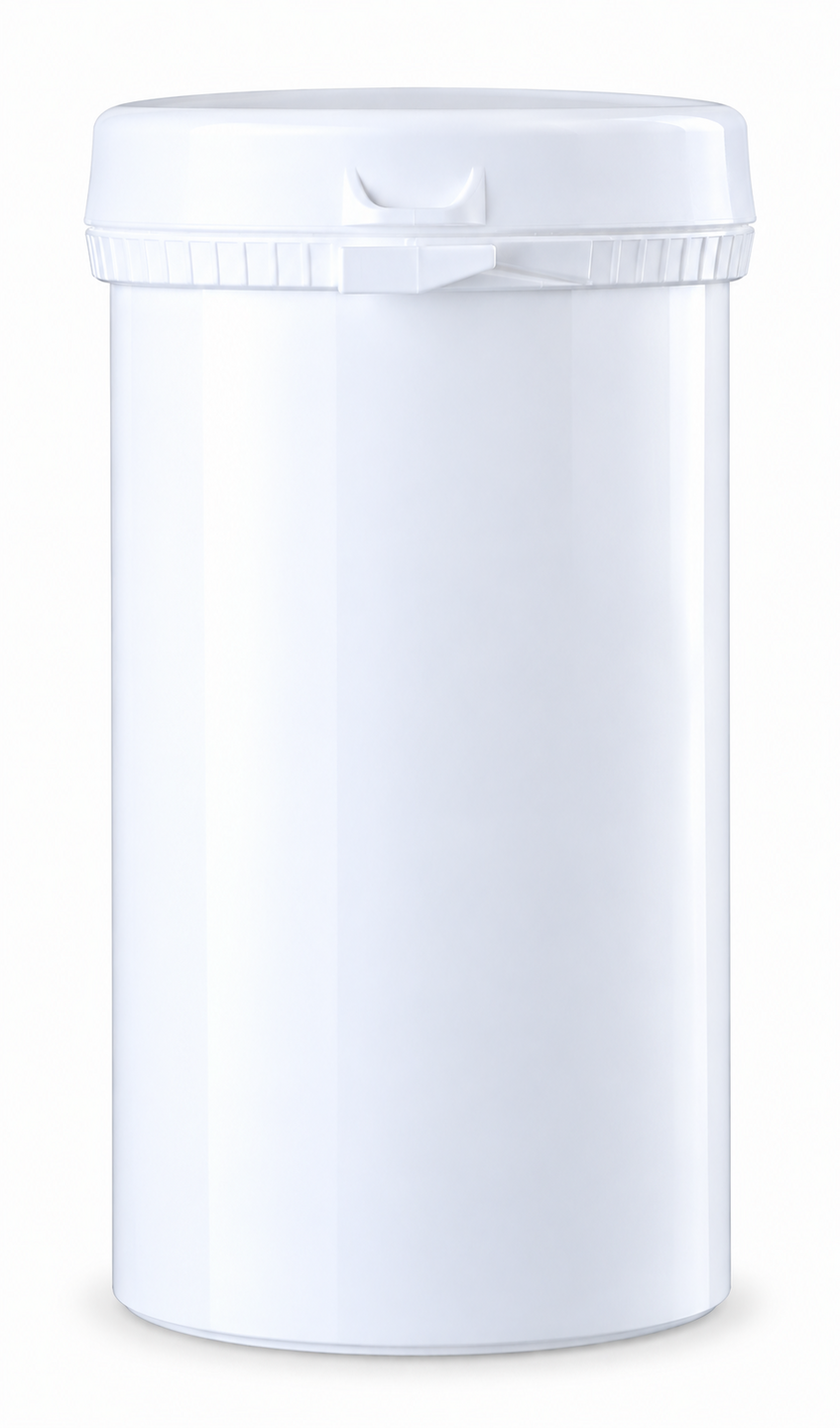 Witte Snap Secure pot 650 ml met verzegelbaar deksel