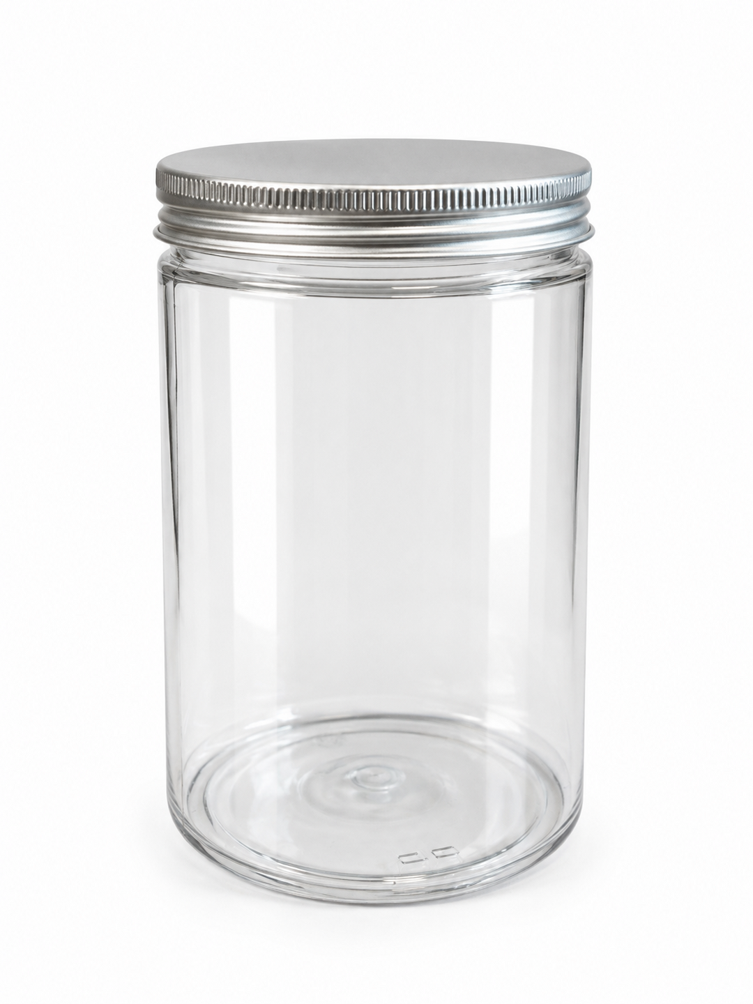 transparante kunststof pot 400 ml met aluminium schroefdeksel
