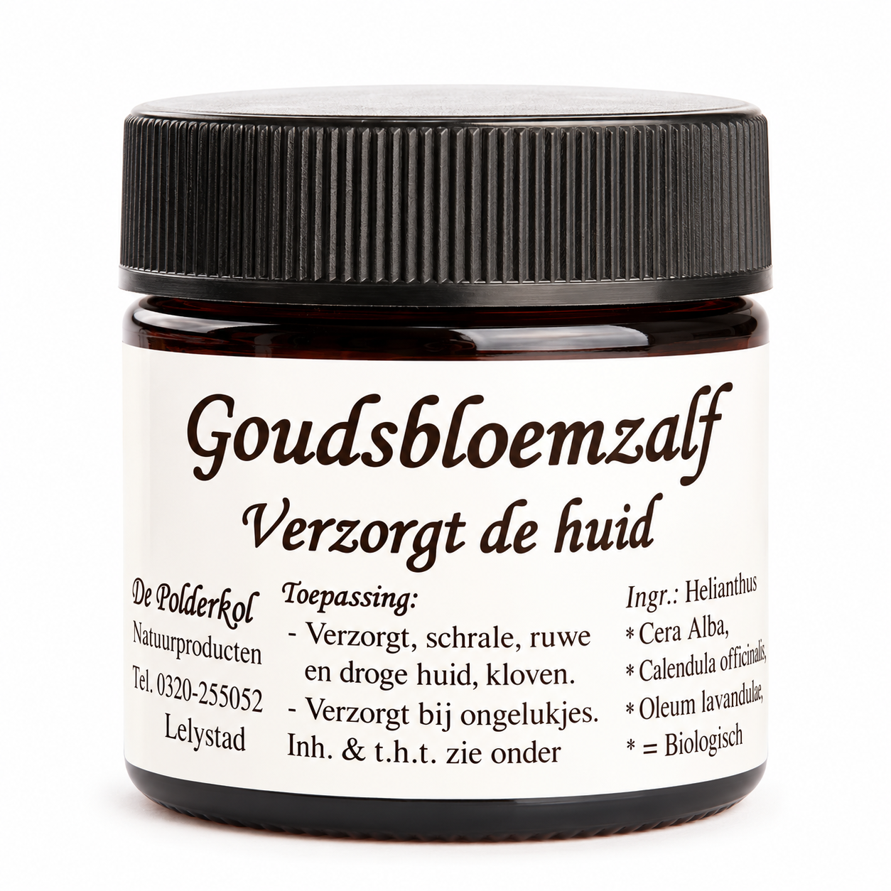 De Polderkol biologische Goudsbloemzalf Calendulazalf EKO 30 ml