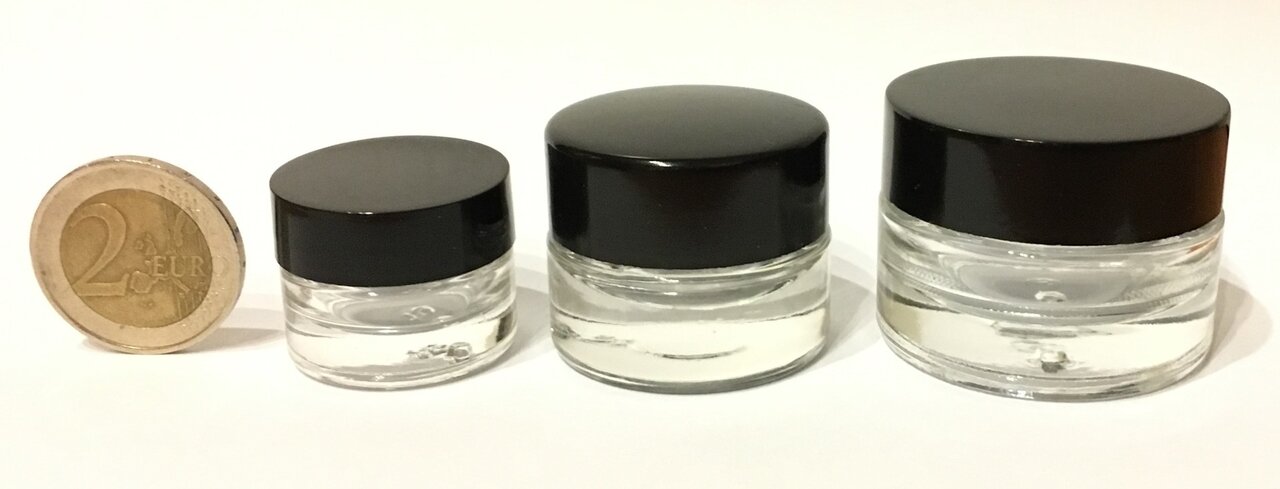 potjes 3ml, 7ml, 15ml