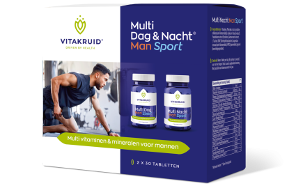 Multi Dag &amp; Nacht&reg; Man Sport - 2x 30 Tabletten - Vitakruid