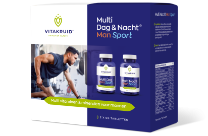 Multi Dag &amp; Nacht&reg; Man Sport - 2x 90 Tabletten - Vitakruid