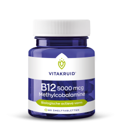 B12 5000 mcg Methylcobalamine - 60 tabletten - Vitakruid