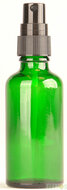 Fles 50ml groen met Zwarte Spraydop / Verstuiver