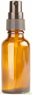 Fles 30ml amber met Zwarte Spraydop / Verstuiver