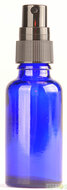 Fles 30ml blauw met Zwarte Spraydop / Verstuiver