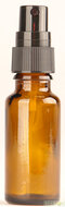 Fles 20ml amber met Zwarte Spraydop / Verstuiver