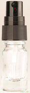 Fles 5ml helder met Zwarte Spraydop / Verstuiver