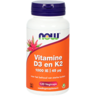 Vitamine D3 en K2 1000 IE / 45 mcg - 120 vegicaps - Vitortho