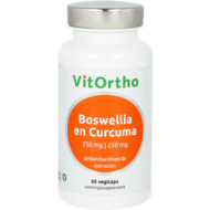 Boswellia 250 mg en Curcuma 250 mg - 60 vegicaps - Vitortho
