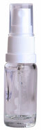 Fles 10ml helder met Witte Spraydop / Verstuiver