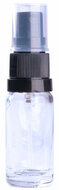 Fles 10ml helder met Zwarte Spraydop / Verstuiver