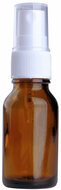 Fles 15ml amber met Witte Spraydop / Verstuiver