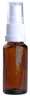 Fles 20ml amber met Witte Spraydop / Verstuiver
