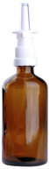 Fles 100ml amber met Neusverstuiver / Neussprayer
