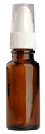 Fles 20ml amber met Serum pompje / Dispenser  