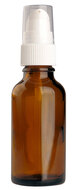 Fles 30ml amber met Serum pompje / Dispenser  