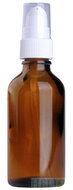 Fles 50ml amber met Serum pompje / Dispenser 