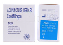 Cloud &amp; Dragon Gesiliconiseerde Acupunctuurnaald - 0,20x15mm - 100st