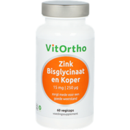 Zink Bisglycinaat 15 mg en Koper