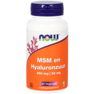 MSM 450mg en Hyaluronzuur 50mg - 60Vcaps - Vitortho / NOW