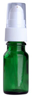 Fles 10ml groen met Serum pompje / Dispenser  