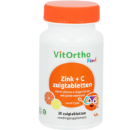  Zink + C zuigtabletten Kind - 30 Zuigtabletten - Vitortho