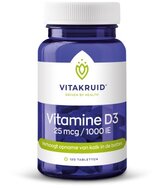 Vitamine D3 - 25 mcg / 1000 IE - 120 tabletten - Vitakruid