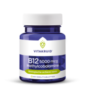 B12 5000 mcg Methylcobalamine - 60 tabletten - Vitakruid