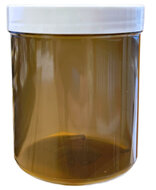 Zalfpot  Pillenpot - Kunststof Fum&eacute;e - incl. Deksel - 250ml  rookglas