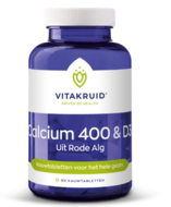 Vitakruid - Calcium 400 &amp; D3 uit Rode Alg - 90 kauwtabletten